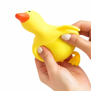 Lucky Duck – Duck Squishy Squeeze Fidget Toy for Sensory Play, Stress Relief, Stretching and Hand Exercise, Soft TPR Material, 16 × 7 cm  (A1018)